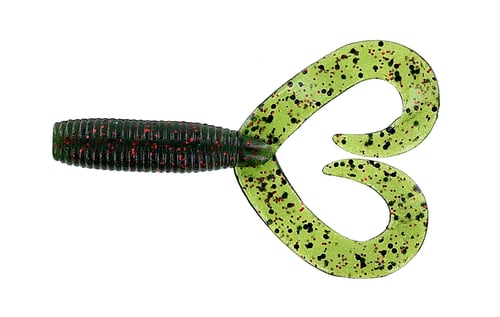 Yamamoto YAM1520208 4 Inch Double Tail Grub Watermelon W/ Black  Red | 783670007189