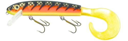 Musky Mania SQJ9-53 Squirrely Jake Fishing Plug with Live-Action Tail