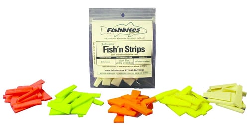 Fishbites 0001 Fish n Strips Shrimp Longer Lasting Bait Strips | 838380000019