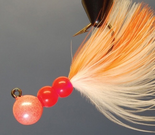 Hawken SMJ18004 Beau Mac Marabou Jig, 1/8 oz, 1 Hook, Pearl Orange | 094628053036