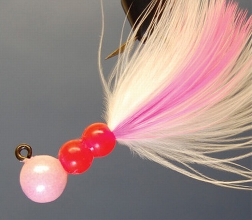 Hawken SMJ18002 Beau Mac Marabou Jig, 1/8 oz, 1 Hook, Pink  White | 094628053012