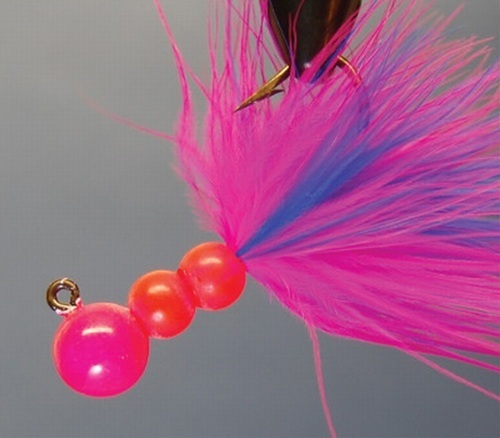 Hawken SMJ14012 Beau Mac Marabou Jig, 1/4 oz, 1/0 Hook, Pink  Blue | 094628052602