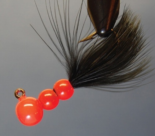 Hawken SMJ14001 Beau Mac Marabou Jig, 1/4 oz, 1/0 Hook, Flame  Black | 094628052503