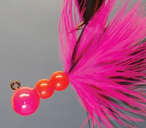 Hawken SMJ14013 Beau Mac Marabou Jig, 1/4 oz, 1/0 Hook, Pink  Black | 094628052619