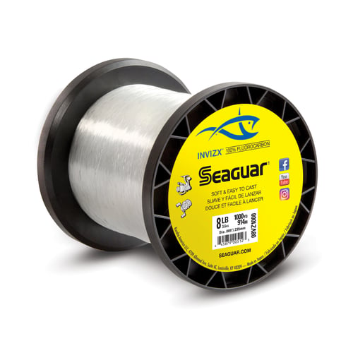 Seaguar 08VZ1000 InvizX 100% Fluorocarbon Main Line 8lb 1000yd