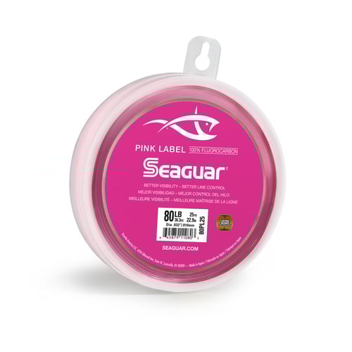 Seaguar 80PL25 Pink Label Fluorocarbon Leader Material 80lb | 645879110803