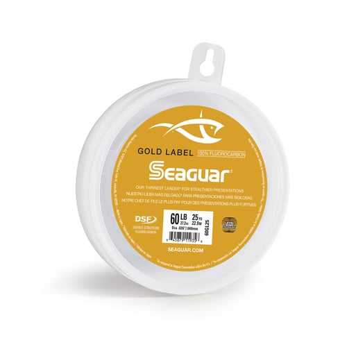 Seaguar 60GL25 Gold Label 100 Fluorocarbon Leader 60lb 25yd | 645879119356