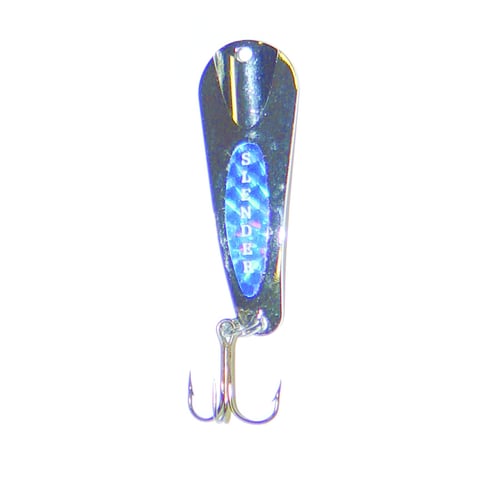 Custom Jigs SL116-P-105 Slender Spoon 1/16oz Silver/Blue
