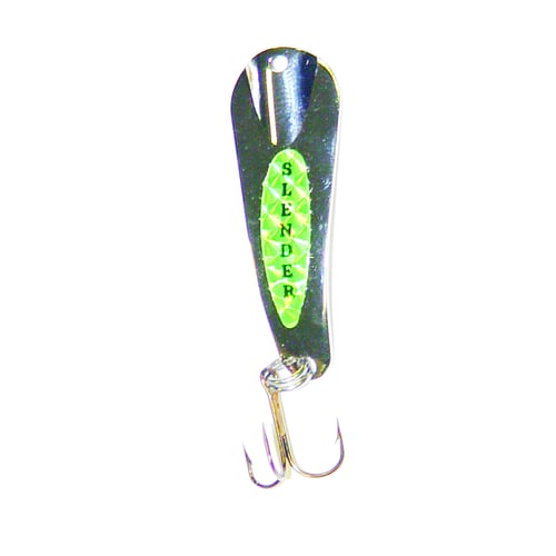Custom Jigs SL18-P-102 Slender Spoon 1/8oz Silver/Lime