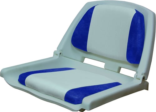 Wise 8WD139LS-015 Boat Seat Grey-Blue Plastic Folding w/o Swivel