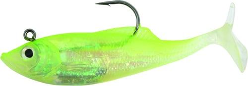 Calcutta FF03CSI Flashfoil Shad, 3 Inch 1/2 oz, Chartreuse Ice, 6/Pack | 768721203543