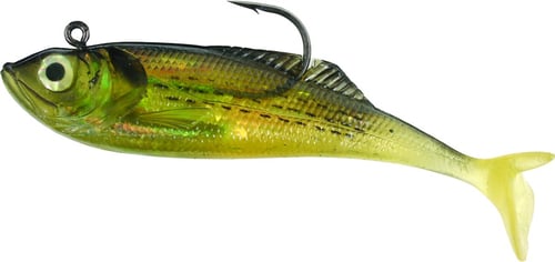 Calcutta FF05GMU Flashfoil Shad, 5 Inch 1 3/8 oz, Golden Mullet, 4/Pack | 768721200092