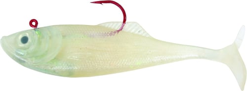 Calcutta FF06PRLI Flashfoil Shad 6 Inch, 2 1/4 oz, Pearl Ice, 4/Pack | 768721200245