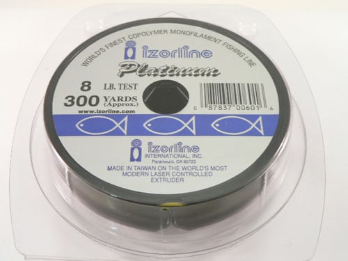 Izorline 006016 Platinum CoPolymer Mono Line 8lb 300yd HiVis Yellow | 087837006016
