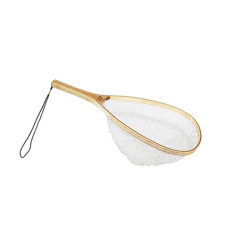 Promar LN101R Premium Wooden Trout Landing Net 18 Inchx15 Inch 8 InchHandle ClrRubb | 837508004885