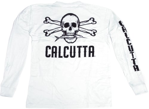 Calcutta CWMLS Long Sleeve Original Logo TShirt, Med White | 768721310258