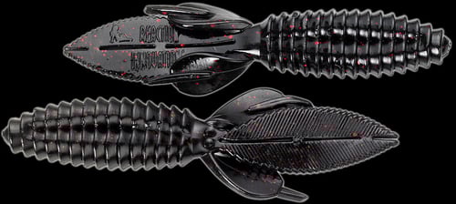 Reaction DWB002 Double Wide Beaver Creature Bait, 5.2 Inch, Black with Red | 836809001258