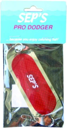 Seps 30800 4/0 Pro Dodger, 1 1/4 Inch x 4 Inch, Silver/Red Prism | 097969308001