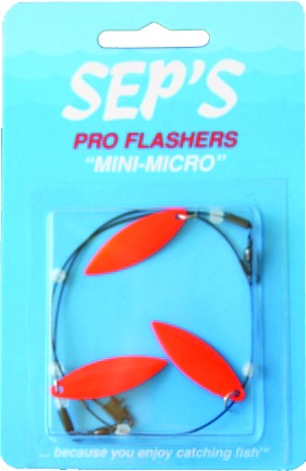 Seps 22100 MiniMicro Flasher Willow Leaf, Flame/Pearl Bead | 097969221003