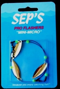 Seps 22400 Mini Micro Flasher Willow Leaf, Silver/Chartreuse Bead | 097969224004