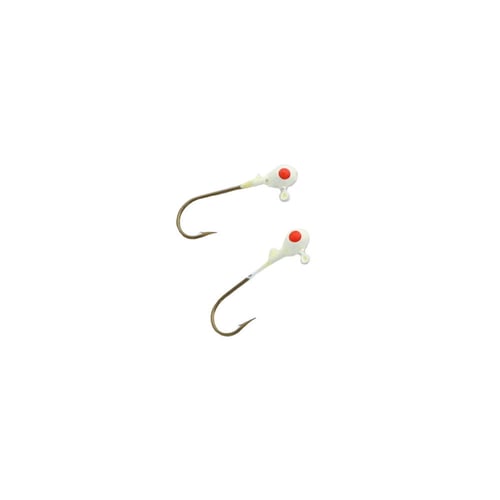 Jerrys 22165 Glow Painted Round Head Jig. Bronze Hook, Glow | 810032494230
