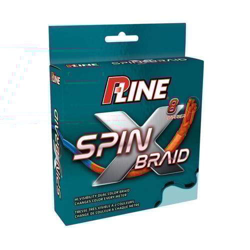 P-Line PSXB8150-12 8 Carrier Spin X Braid 12 lb Orange/Blue | 015789052560
