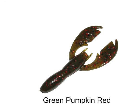 Netbait N33247 Paca Craw, 5 Inch, Green Pumpkin Red, 8/Pack | 665685332473