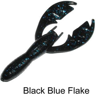 Netbait N33225 Paca Craw, 5 Inch Black/Blue Flake, 8/Pack | 665685332251