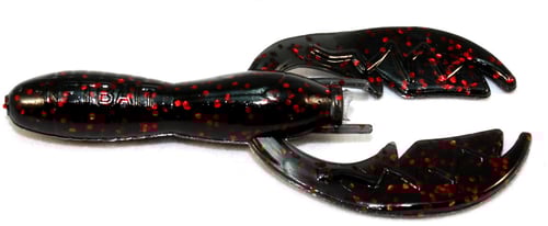 Netbait N35015 Baby Paca Craw, 4 Inch Black Neon, Floating, 9/Pack | 665685350156