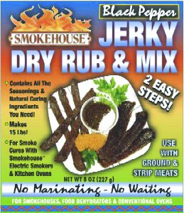 Smokehouse 9751-002-0000 Jerky Dry Rub & Mix Black Pepper 8 Oz