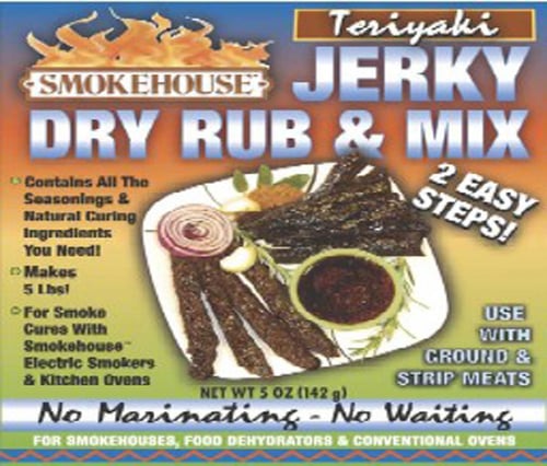 Smokehouse 9751-004-0000 Jerky Dry Rub & Mix Teriyaki 8 Oz