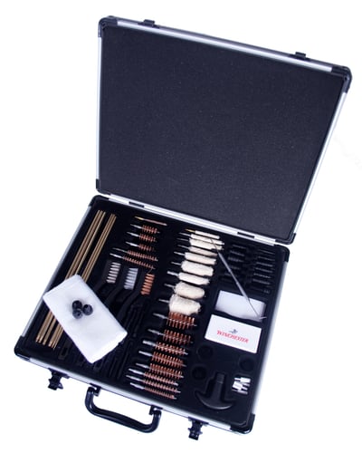 Winchester 38126 62 Piece Deluxe Cleaning Kit in Aluminum Case