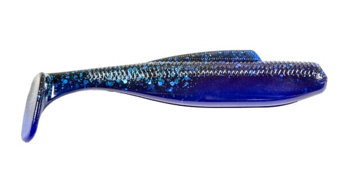 ZMan DMIN564PK4 Elaztech Diezel MinnowZ Swimbait, 5 Inch Black/Blue | 810013860245