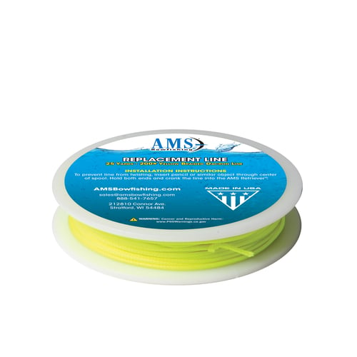 AMS BOWFISHING REPLACEMENT LINE YELLOW #200 25 YARDS (SO)