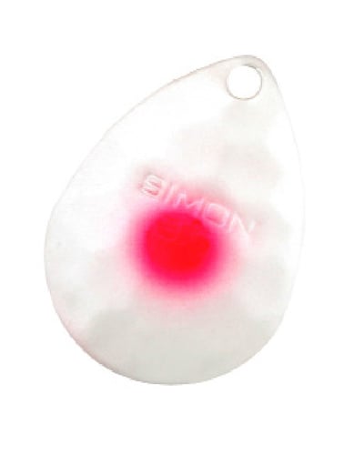 Simon SSBH35024 Spinner Blade 3.5 Hex Gold  Pearl White Pink Dot | 831611003971