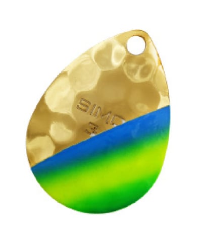 Simon SSBH35026 Spinner Blade 3.5 Hex  Gold  MexiBlues 2ct | 831611003995