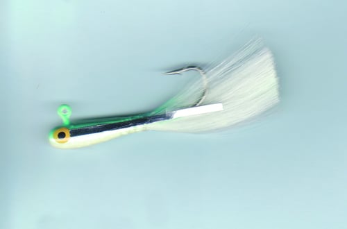 Dons Jigs PB114 Pot Bellie Jig 1/4 oz, Hair White Tail/White Head | 802392100012