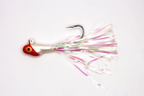 Dons Jigs PBG514 Pot Bellie Jig 1/4 oz, Glitter Tail/White  Red | 802392100067
