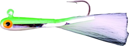 Dons Jigs GM214 Glass Minnow Jig 1/4 oz, Hair White Tail/White with | 802392100494