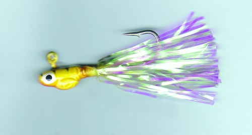Dons Jigs GMG214 Glass Minnow Jig 1/4 oz, Glitter Tail/White with | 802392100500