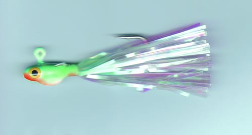 Dons Jigs GMG614 Glass Minnow Jig 1/4 oz, Glitter Tail/White with | 802392100548