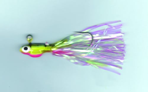 Dons Jigs GMG1114 Glass Minnow Jig 1/4 oz, Glitter Tail/Bumble Yellow | 802392100586