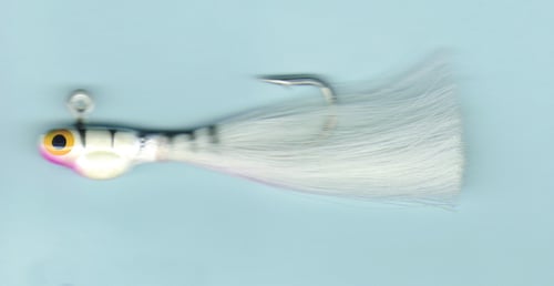 Dons Jigs PBG538 Pot Bellie Jig 3/8 oz, Glitter Tail/White  Red | 802392100081