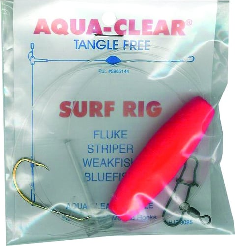 Aqua Clear SR1 Surf Rig 3/0 Gold Straight Hook 21/2 Inch Float | 692760201003