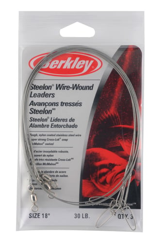 Berkley 3W1830 Wire Wound Steelon Leader 3Pack 18