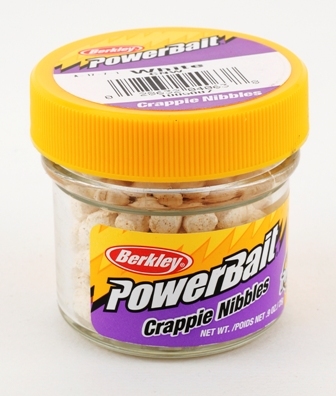 Berkley CNW PowerBait Biodegradable Crappie Nibbles White 0.9oz Jar