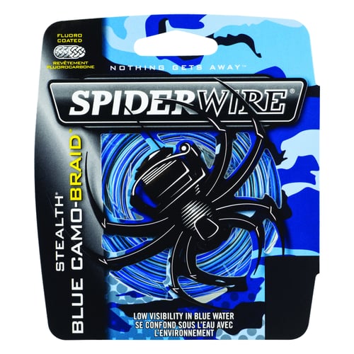 Spiderwire SCS50BC200 50lb Stealth Braided Line Blue Camo 200yd Filler | 022021612765