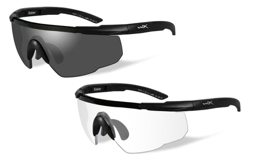 WileyX 307 SABER ADVANCED Shooting Glasses  2 Lenses/2 Frames  Smoke | 712316003148