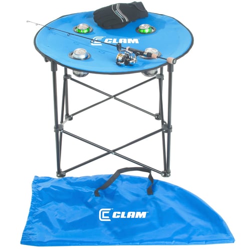 Clam 9181 Quick-Pack Table Round w/Carry Case