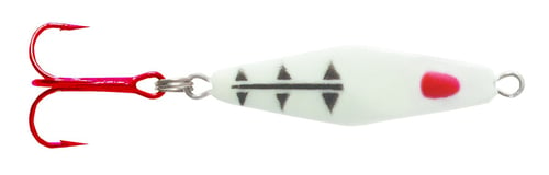 Clam 9460 Blade Spoon, 1/16 Oz Size 12, Glow White/Silver Tiger